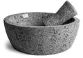Genuine Handmade Mexican Mortar and Pestle, Molcajete De Piedra Natural Volcanica Stone, Heavy & Durable, Perfect For Homemade Salsas, Guacamole, and Other Molcajete Plates | Made in Mexico (8 Inches)